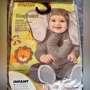 Elephant Halloween costume size 0-6M by Spirit Halloween